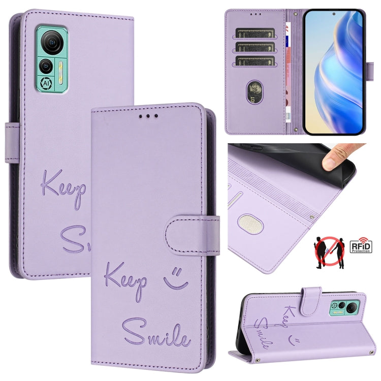 Smile Embossing RFID Leather Phone Case, For Ulefone Note 18 Ultra 5G, For Ulefone Note 14 - NMNYSX