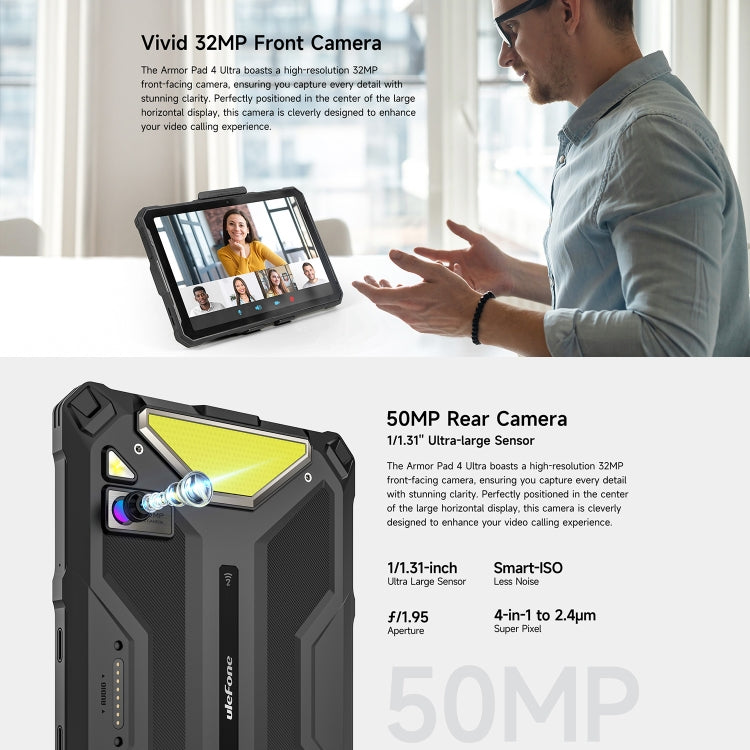 Ulefone Armor Pad 4 Ultra Rugged Tablet PC, 10.36 inch Android 5G Network, EU and USBPlug, Armor Pad 4 Ultra tough mining farming industryng mechanic