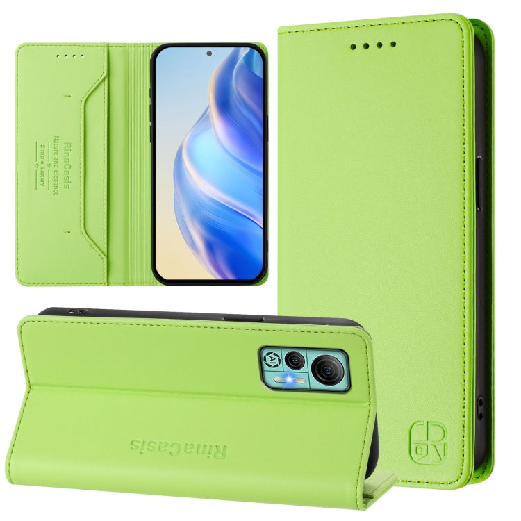 RC01 Dual-Folded Magnetic Suction RFID Leather Phone Case, For Ulefone Note 20 Pro, For Ulefone Note 17 Pro, For Ulefone Note 18 Ultra 5G, For Ulefone Note 16 Pro, For Ulefone Note 14 - NMNYSX