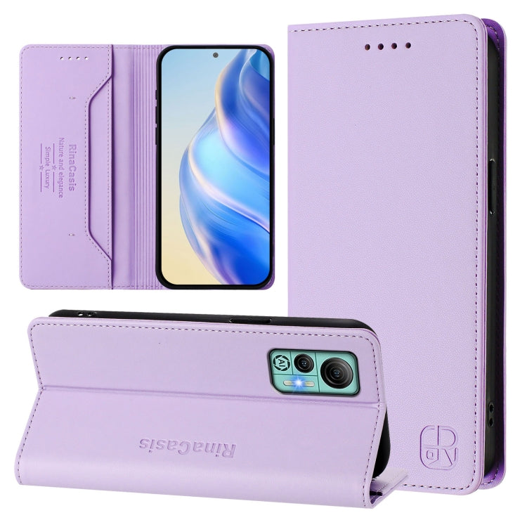 RC01 Dual-Folded Magnetic Suction RFID Leather Phone Case, For Ulefone Note 20 Pro, For Ulefone Note 17 Pro, For Ulefone Note 18 Ultra 5G, For Ulefone Note 16 Pro, For Ulefone Note 14 - NMNYSX