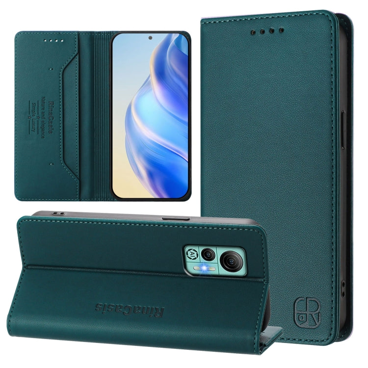 RC01 Dual-Folded Magnetic Suction RFID Leather Phone Case, For Ulefone Note 20 Pro, For Ulefone Note 17 Pro, For Ulefone Note 18 Ultra 5G, For Ulefone Note 16 Pro, For Ulefone Note 14 - NMNYSX