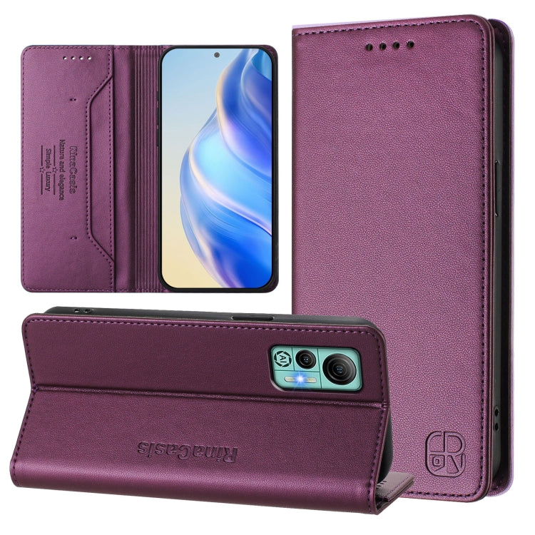 RC01 Dual-Folded Magnetic Suction RFID Leather Phone Case, For Ulefone Note 20 Pro, For Ulefone Note 17 Pro, For Ulefone Note 18 Ultra 5G, For Ulefone Note 16 Pro, For Ulefone Note 14 - NMNYSX
