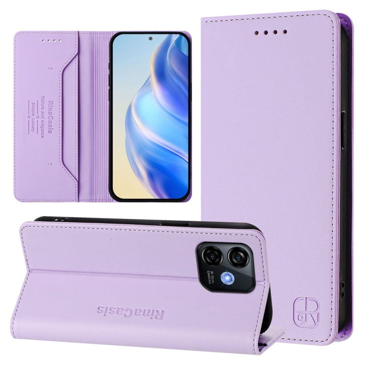 RC01 Dual-Folded Magnetic Suction RFID Leather Phone Case, For Ulefone Note 20 Pro, For Ulefone Note 17 Pro, For Ulefone Note 18 Ultra 5G, For Ulefone Note 16 Pro, For Ulefone Note 14 - NMNYSX