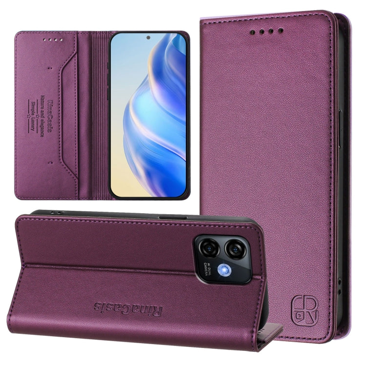 RC01 Dual-Folded Magnetic Suction RFID Leather Phone Case, For Ulefone Note 20 Pro, For Ulefone Note 17 Pro, For Ulefone Note 18 Ultra 5G, For Ulefone Note 16 Pro, For Ulefone Note 14 - NMNYSX