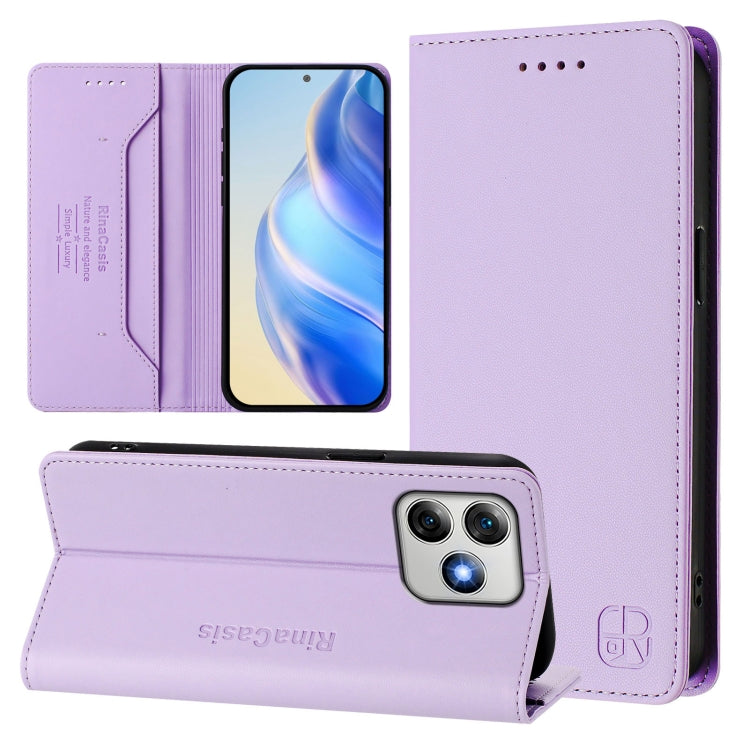 RC01 Dual-Folded Magnetic Suction RFID Leather Phone Case, For Ulefone Note 20 Pro, For Ulefone Note 17 Pro, For Ulefone Note 18 Ultra 5G, For Ulefone Note 16 Pro, For Ulefone Note 14 - NMNYSX