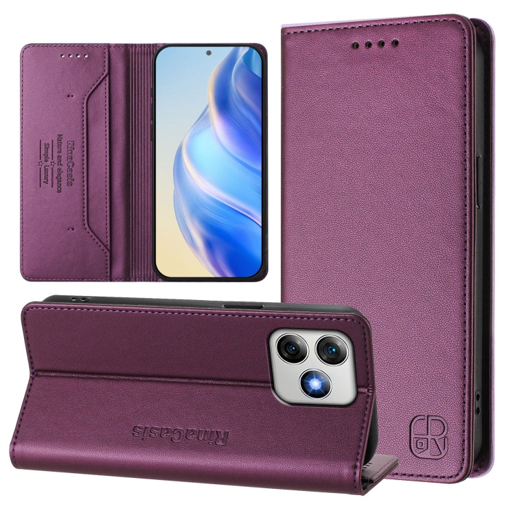 RC01 Dual-Folded Magnetic Suction RFID Leather Phone Case, For Ulefone Note 20 Pro, For Ulefone Note 17 Pro, For Ulefone Note 18 Ultra 5G, For Ulefone Note 16 Pro, For Ulefone Note 14 - NMNYSX