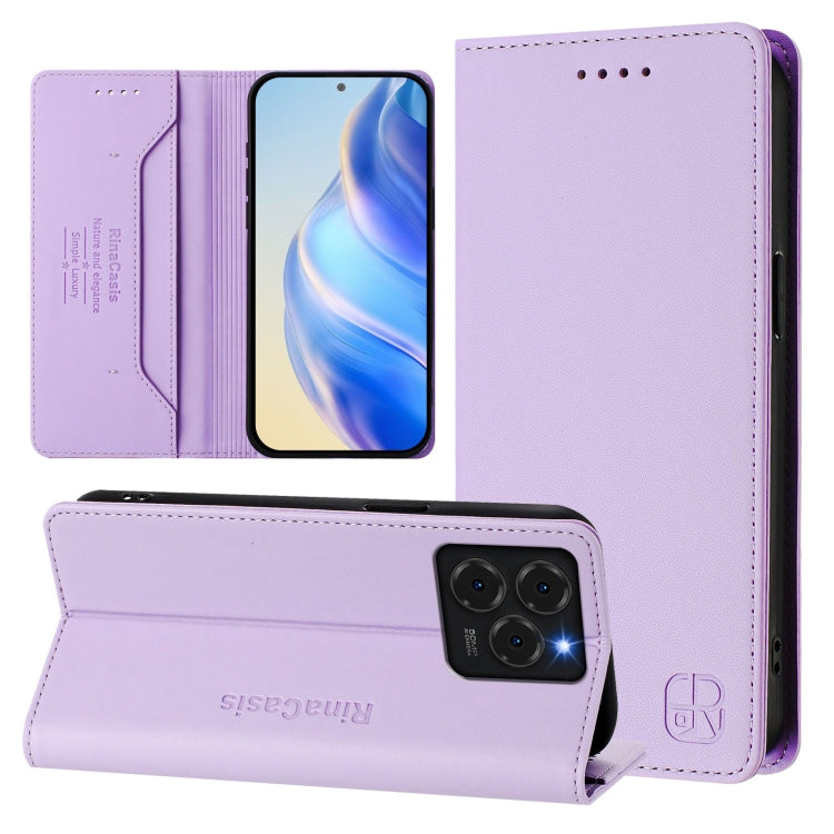 RC01 Dual-Folded Magnetic Suction RFID Leather Phone Case, For Ulefone Note 20 Pro, For Ulefone Note 17 Pro, For Ulefone Note 18 Ultra 5G, For Ulefone Note 16 Pro, For Ulefone Note 14 - NMNYSX