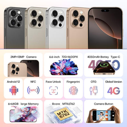 A88A / i16 Pro Max, 6GB+64GB