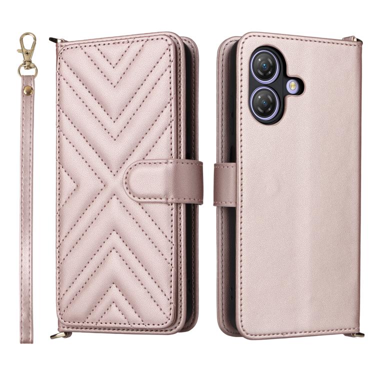 Multifunctional 6-Card Slots Leather Phone Case with Wrist Strap, For Ulefone Note 21, For Ulefone Note 19 - NMNYSX