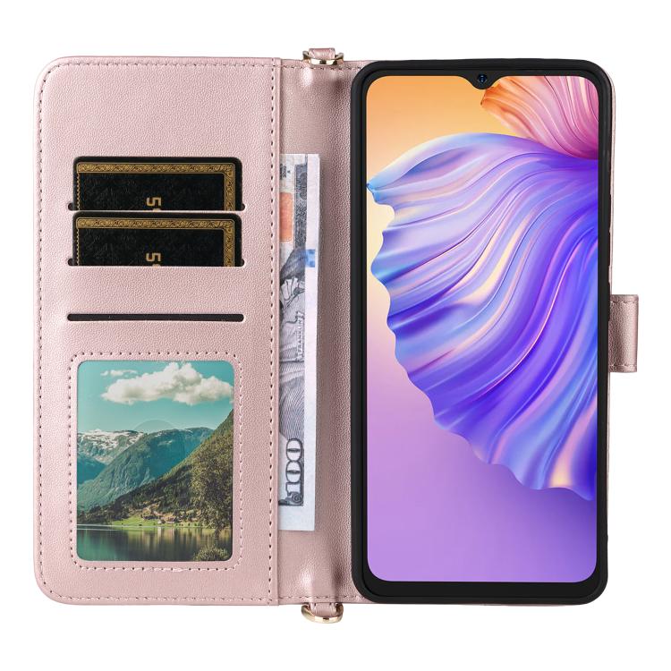 Multifunctional 6-Card Slots Leather Phone Case with Wrist Strap, For Ulefone Note 21, For Ulefone Note 19 - NMNYSX