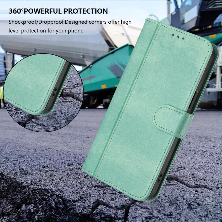 Line Splicing Buckle Retro Leather Phone Case, For Ulefone Note 14 - NMNYSX