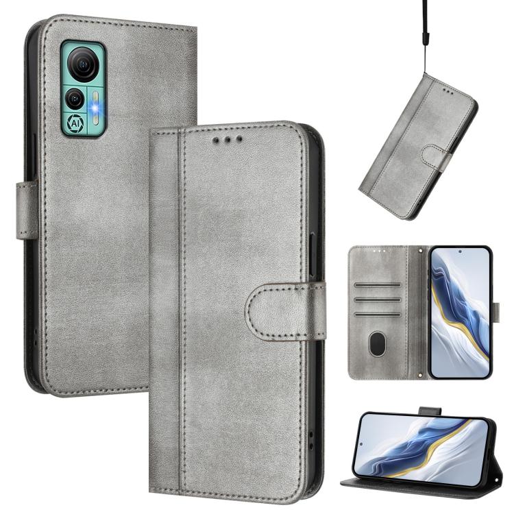 Line Splicing Buckle Retro Leather Phone Case, For Ulefone Note 14 - NMNYSX
