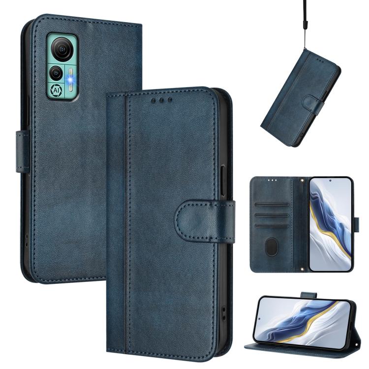 Line Splicing Buckle Retro Leather Phone Case, For Ulefone Note 14 - NMNYSX
