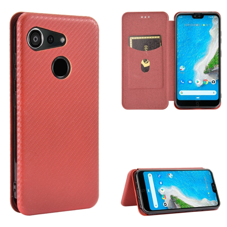 Carbon Fiber Texture Magnetic Horizontal Flip TPU + PC + PU Leather Case with Card Slot, For Kyocera Android One S6, For Kyocera Gratina KYV48, For Ulefone Note 9P, For Sharp Aquos Zero 5G Basic, For iPod Touch 5 / 6 / 7 - NMNYSX