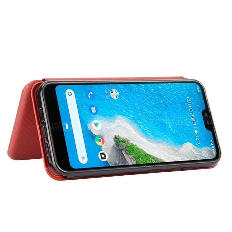 Carbon Fiber Texture Magnetic Horizontal Flip TPU + PC + PU Leather Case with Card Slot, For Kyocera Android One S6, For Kyocera Gratina KYV48, For Ulefone Note 9P, For Sharp Aquos Zero 5G Basic, For iPod Touch 5 / 6 / 7 - NMNYSX