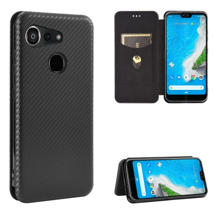 Carbon Fiber Texture Magnetic Horizontal Flip TPU + PC + PU Leather Case with Card Slot, For Kyocera Android One S6, For Kyocera Gratina KYV48, For Ulefone Note 9P, For Sharp Aquos Zero 5G Basic, For iPod Touch 5 / 6 / 7 - NMNYSX