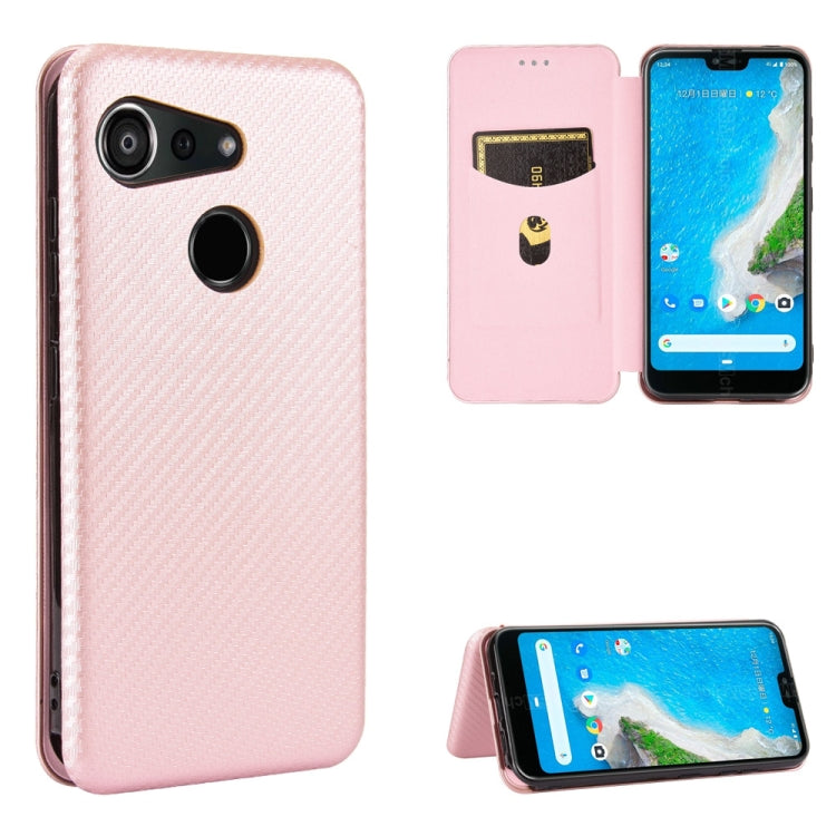 Carbon Fiber Texture Magnetic Horizontal Flip TPU + PC + PU Leather Case with Card Slot, For Kyocera Android One S6, For Kyocera Gratina KYV48, For Ulefone Note 9P, For Sharp Aquos Zero 5G Basic, For iPod Touch 5 / 6 / 7 - NMNYSX