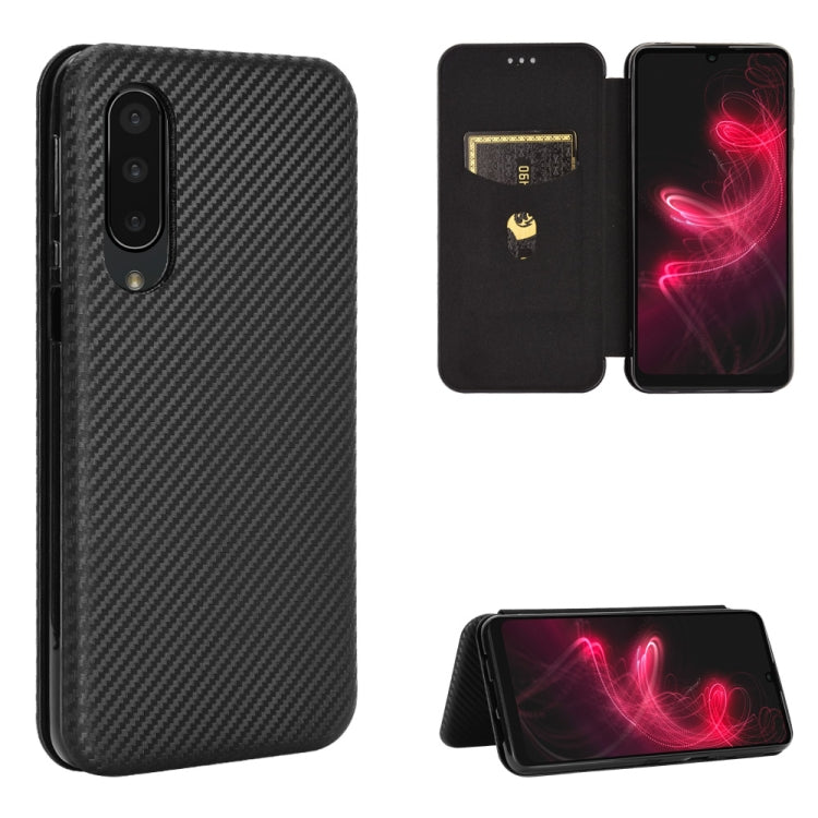 Carbon Fiber Texture Magnetic Horizontal Flip TPU + PC + PU Leather Case with Card Slot, For Kyocera Android One S6, For Kyocera Gratina KYV48, For Ulefone Note 9P, For Sharp Aquos Zero 5G Basic, For iPod Touch 5 / 6 / 7 - NMNYSX