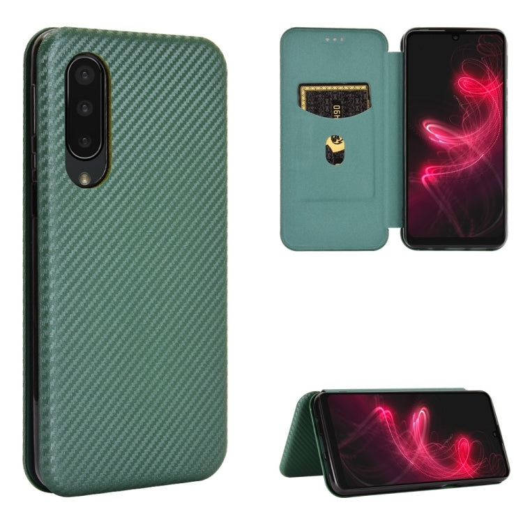 Carbon Fiber Texture Magnetic Horizontal Flip TPU + PC + PU Leather Case with Card Slot, For Kyocera Android One S6, For Kyocera Gratina KYV48, For Ulefone Note 9P, For Sharp Aquos Zero 5G Basic, For iPod Touch 5 / 6 / 7 - NMNYSX