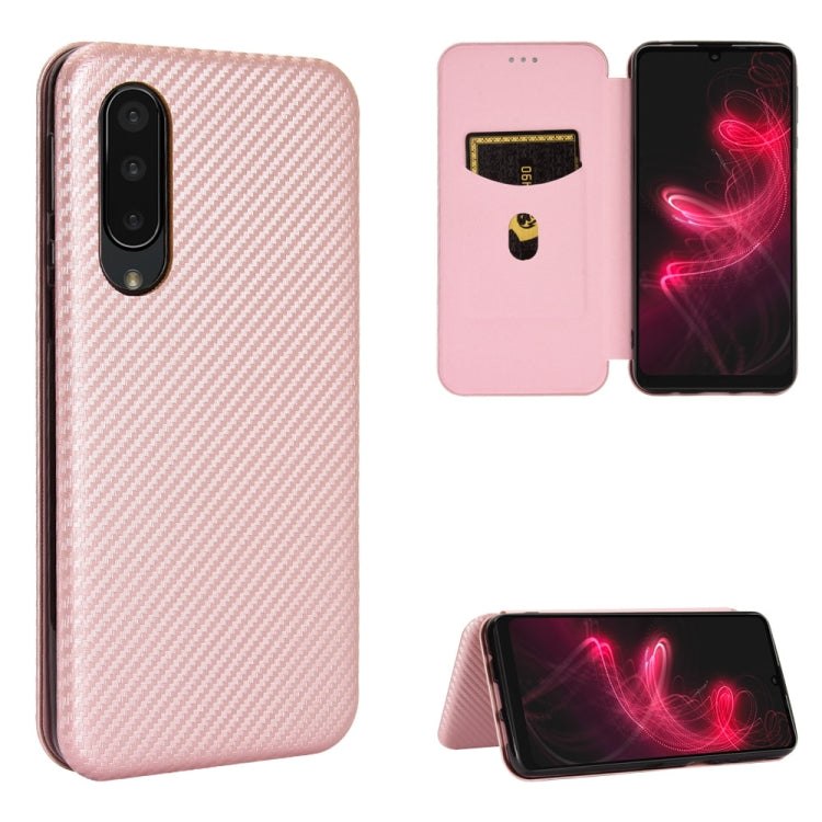 Carbon Fiber Texture Magnetic Horizontal Flip TPU + PC + PU Leather Case with Card Slot, For Kyocera Android One S6, For Kyocera Gratina KYV48, For Ulefone Note 9P, For Sharp Aquos Zero 5G Basic, For iPod Touch 5 / 6 / 7 - NMNYSX