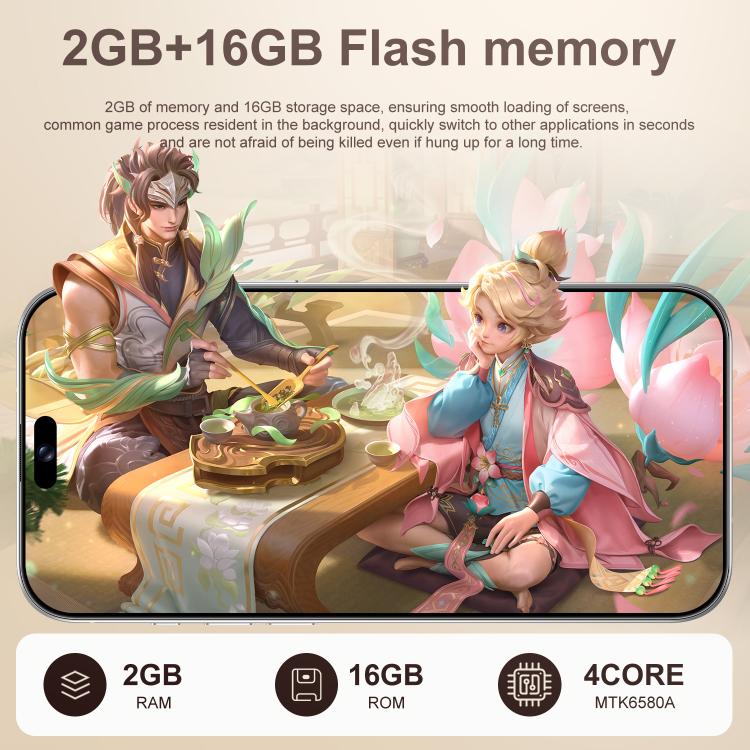 C16 Pro Max / A88-B, 2GB+16GB, 6.58 inch Android 8.1 MTK6580A Quad ...