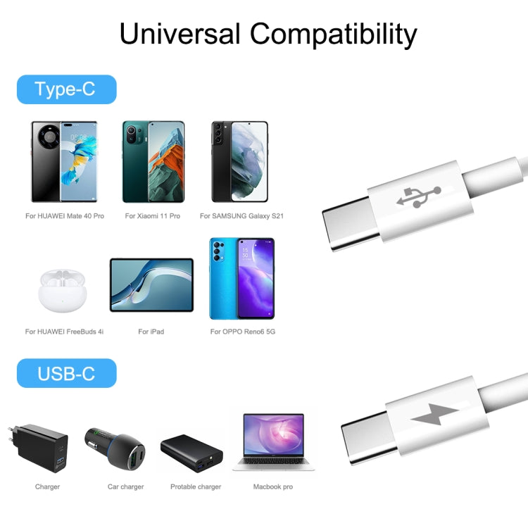 HAWEEL 2m 25W Type-C to Type-C Charging Data Cable