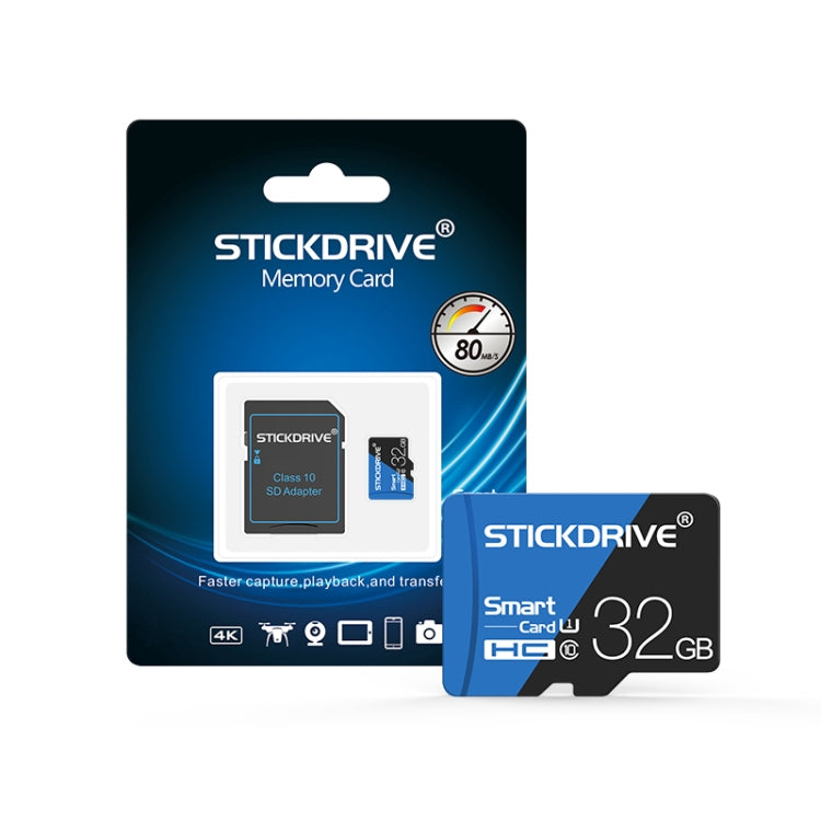 STICKDRIVE 32GB High Speed U1 Blue and Black TF(Micro SD) Memory Ca...