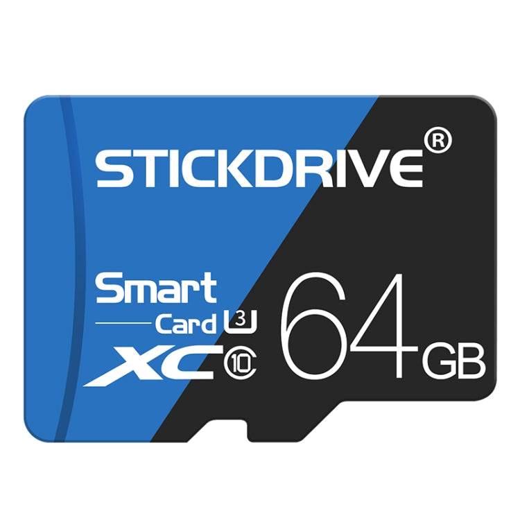 STICKDRIVE 64GB High Speed U3 Blue and Black TF(Micro SD) Memory Ca...