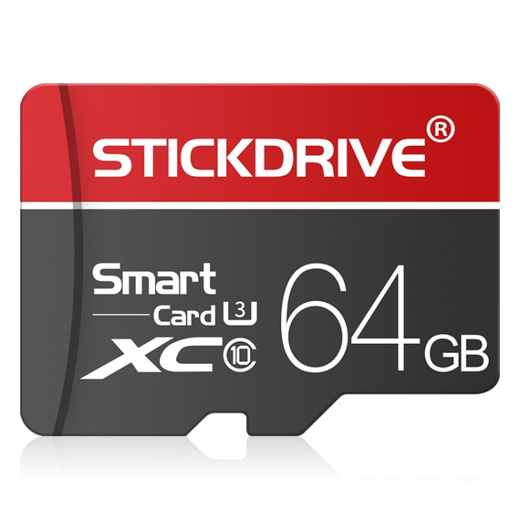 STICKDRIVE 64GB U3 White Line Red and Black TF(Micro SD) Memory Car...