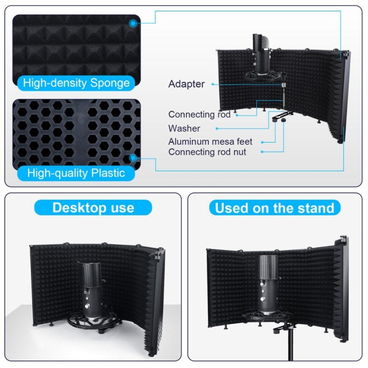 TEYUN S5 Microphone Soundproof Cover Windproof and Sound-absorbing ...