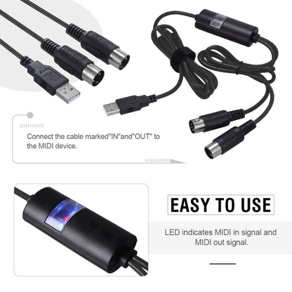 2m WERSI UM-18 USB MIDI Cable
