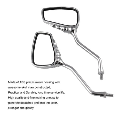 Motorcycle Universal ABS Skeleton Hand Rear View Mirror Set