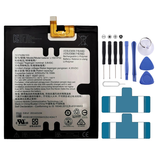4250mAh L15D1P32 Li-Polymer Battery for Lenovo Tab3 8 Plus