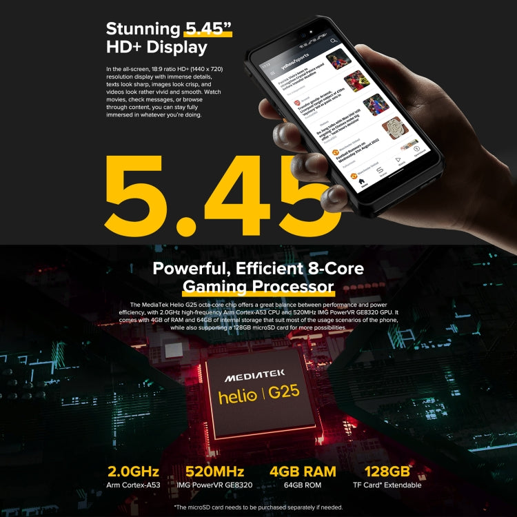 IP68/IP69K Waterproof Dustproof Shockproof, Dual Back Cameras, Face Unlock, 5.45 inch Android 12 MediaTek Helio G25 MT6762VWB Octa Core up to 2.0GHz, Network: 4G, NFC, OTG, Power Armor X11 Pro - NMNYSX