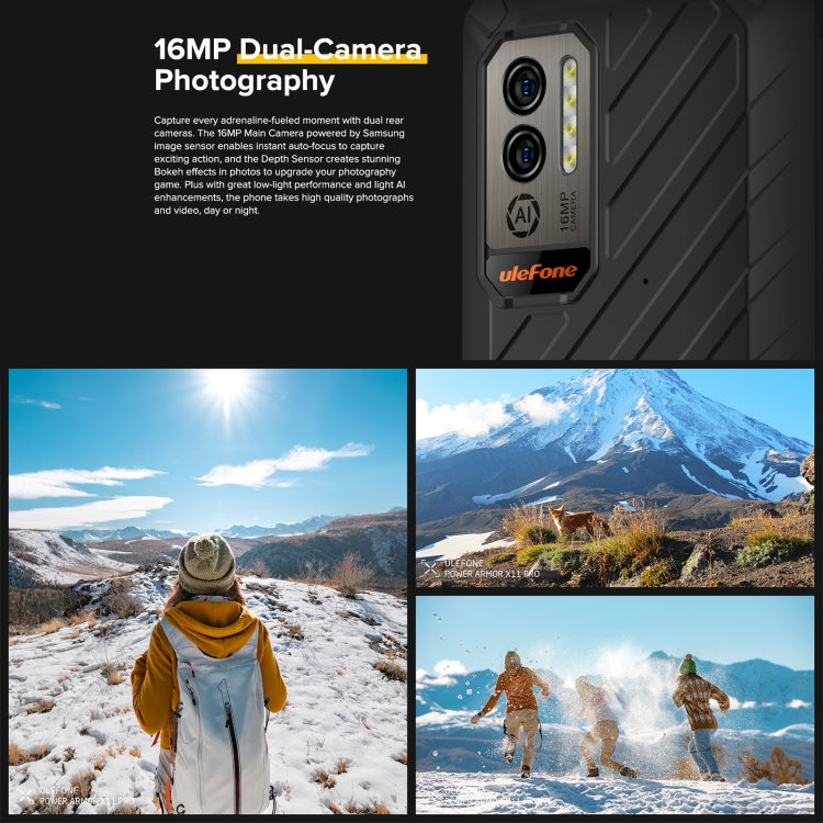 IP68/IP69K Waterproof Dustproof Shockproof, Dual Back Cameras, Face Unlock, 5.45 inch Android 12 MediaTek Helio G25 MT6762VWB Octa Core up to 2.0GHz, Network: 4G, NFC, OTG, Power Armor X11 Pro - NMNYSX