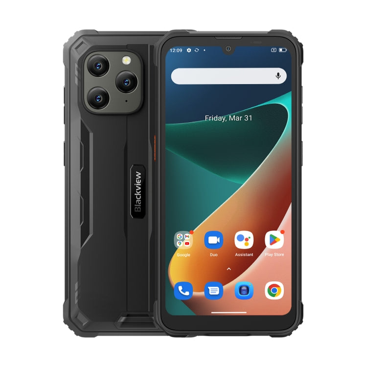 IP68/IP69K/MIL-STD-810H, Face Unlock, 6580mAh Battery, 6.1 inch Android 12 MTK6765 Helio P35 Octa Core up to 2.3GHz, Network: 4G, OTG, NFC, Dual SIM, BV5300 Pro, 4GB+64GB - NMNYSX