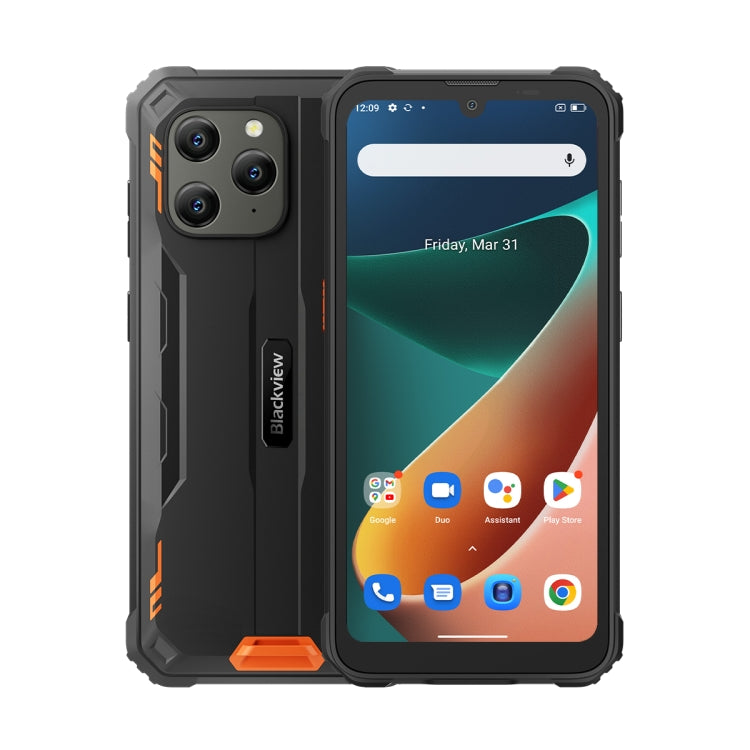 IP68/IP69K/MIL-STD-810H, Face Unlock, 6580mAh Battery, 6.1 inch Android 12 MTK6765 Helio P35 Octa Core up to 2.3GHz, Network: 4G, OTG, NFC, Dual SIM, BV5300 Pro, 4GB+64GB - NMNYSX