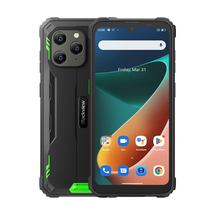 IP68/IP69K/MIL-STD-810H, Face Unlock, 6580mAh Battery, 6.1 inch Android 12 MTK6765 Helio P35 Octa Core up to 2.3GHz, Network: 4G, OTG, NFC, Dual SIM, BV5300 Pro, 4GB+64GB - NMNYSX