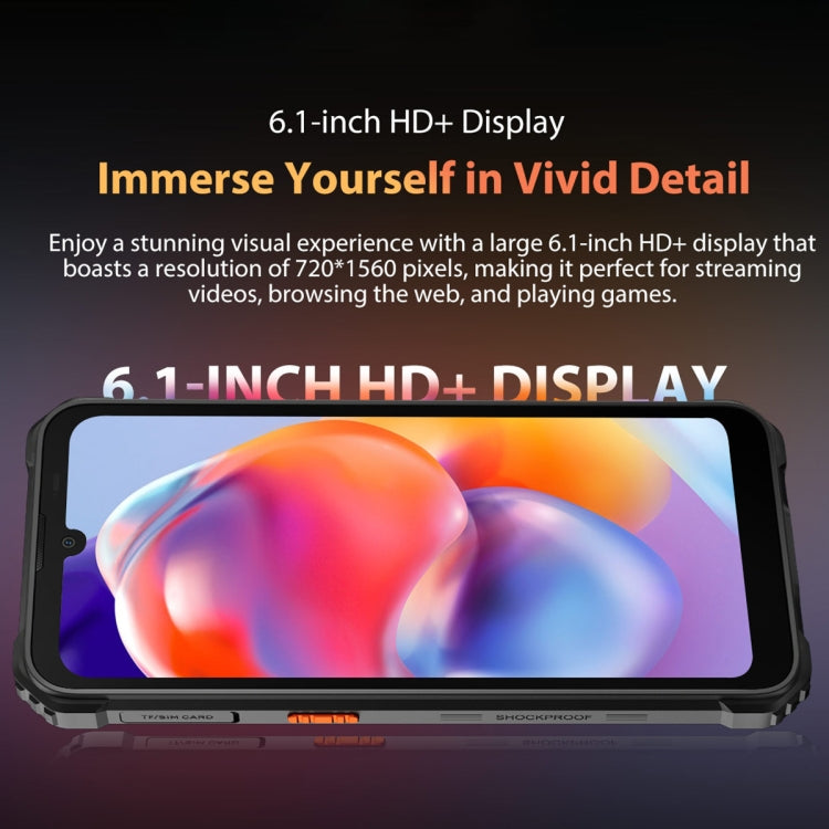 IP68/IP69K/MIL-STD-810H, Face Unlock, 6580mAh Battery, 6.1 inch Android 12 MTK6765 Helio P35 Octa Core up to 2.3GHz, Network: 4G, OTG, NFC, Dual SIM, BV5300 Pro, 4GB+64GB - NMNYSX