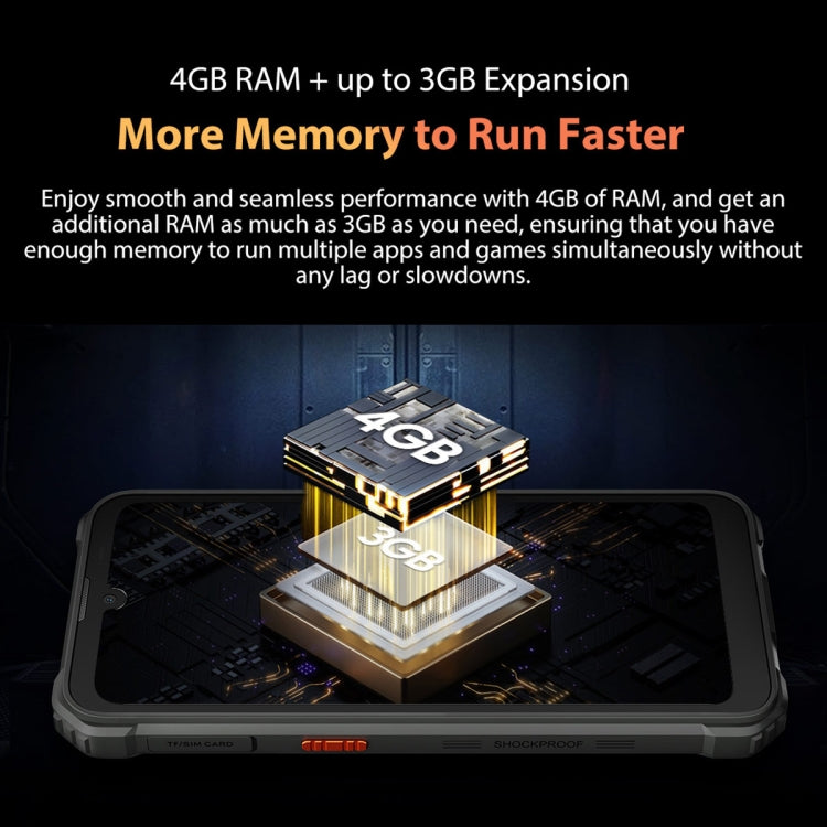 IP68/IP69K/MIL-STD-810H, Face Unlock, 6580mAh Battery, 6.1 inch Android 12 MTK6765 Helio P35 Octa Core up to 2.3GHz, Network: 4G, OTG, NFC, Dual SIM, BV5300 Pro, 4GB+64GB - NMNYSX