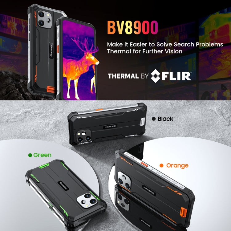 IP68/IP69 Waterproof Dustproof Shockproof, Face & Fingerprint Identification, 6.5 inch Android 13 MediaTek Helio P90 MT6779 Octa Core up to 2.2GHz, NFC, OTG, Network: 4G, BV8900 - NMNYSX