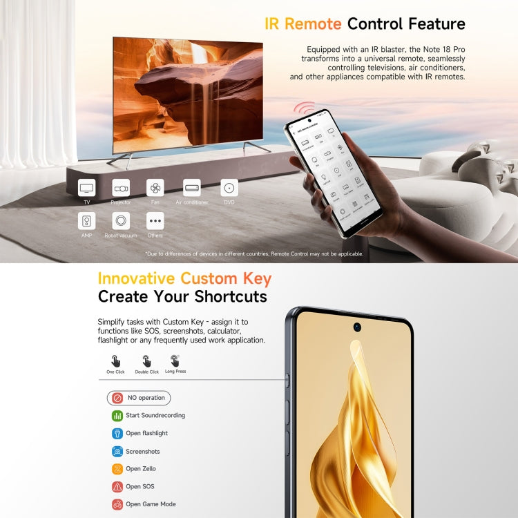 Ulefone Note 18 Pro, 6GB+256GB, Face ID & Side Fingerprint, 6.78 inch Android 14 MediaTek Helio G91 MTK6769 Octa Core, Network: 4G, Dual SIM, OTG, NFC - NMNYSX