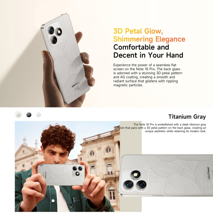 Ulefone Note 18 Pro, 6GB+256GB, Face ID & Side Fingerprint, 6.78 inch Android 14 MediaTek Helio G91 MTK6769 Octa Core, Network: 4G, Dual SIM, OTG, NFC - NMNYSX