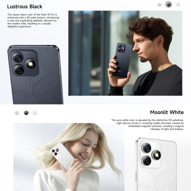 Ulefone Note 18 Pro, 6GB+256GB, Face ID & Side Fingerprint, 6.78 inch Android 14 MediaTek Helio G91 MTK6769 Octa Core, Network: 4G, Dual SIM, OTG, NFC - NMNYSX
