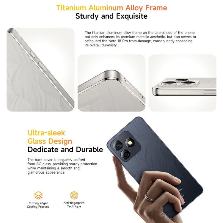 Ulefone Note 18 Pro, 6GB+256GB, Face ID & Side Fingerprint, 6.78 inch Android 14 MediaTek Helio G91 MTK6769 Octa Core, Network: 4G, Dual SIM, OTG, NFC - NMNYSX