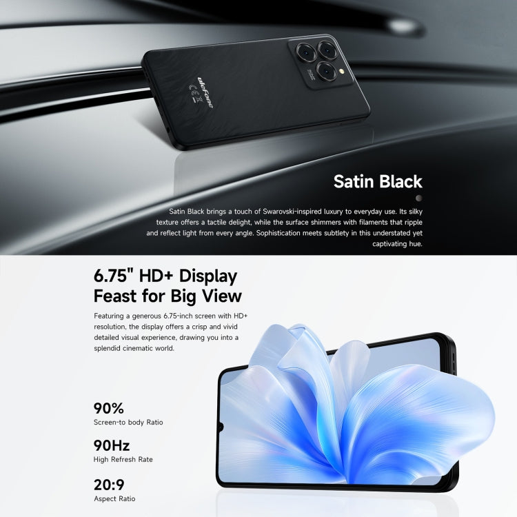 Ulefone Note 20 Pro, 4GB+256GB, Face ID & Side Fingerprint, 6000mAh, 6.75 inch Android 14 Unisoc T606 Octa Core, Network: 4G, Dual SIM, OTG, 4GB+256GB - NMNYSX