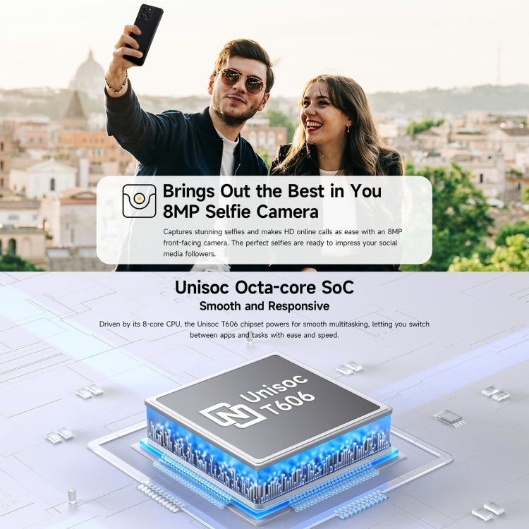 Ulefone Note 20 Pro, 4GB+256GB, Face ID & Side Fingerprint, 6000mAh, 6.75 inch Android 14 Unisoc T606 Octa Core, Network: 4G, Dual SIM, OTG, 4GB+256GB - NMNYSX