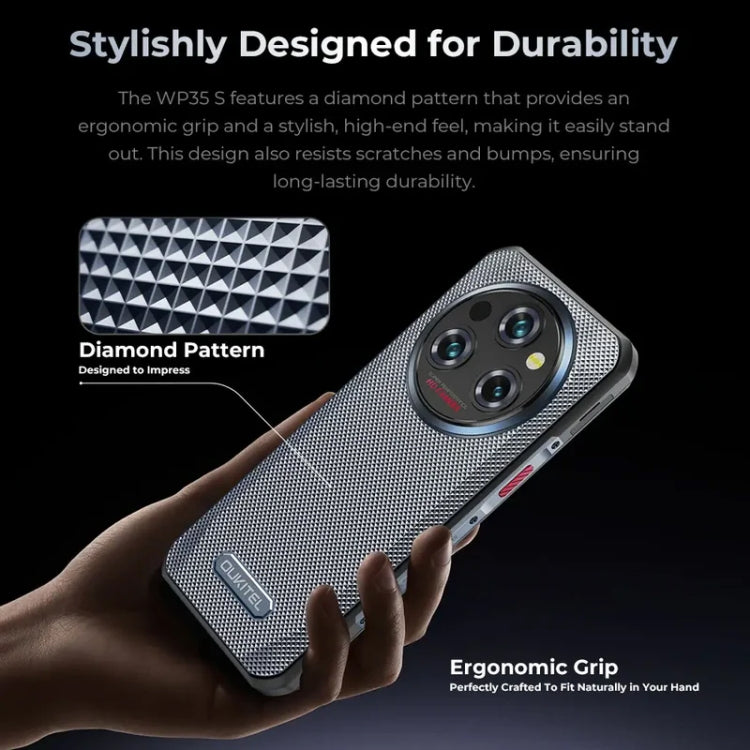 Oukitel WP35 S 4G Rugged Phone, 6GB+256GB, IP68/IP69K, Side Fingerprint, 11000mAh, 6.56 inch Android 14 MediaTek Helio G85 Octa Core, NFC, OTG, Network: 4G, WP35 S 4G - NMNYSX