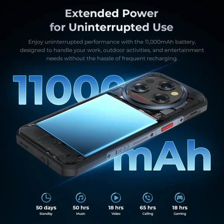 Oukitel WP35 S 4G Rugged Phone, 6GB+256GB, IP68/IP69K, Side Fingerprint, 11000mAh, 6.56 inch Android 14 MediaTek Helio G85 Octa Core, NFC, OTG, Network: 4G, WP35 S 4G - NMNYSX