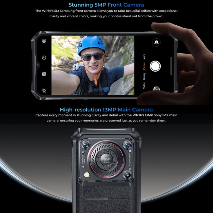 Oukitel WP36 Pro, 6GB+256GB, IP68/IP69K, Fingerprint Identification, 10600mAh, 6.52 inch MediaTek MT8788 Octa Core, NFC, OTG, Network: 4G, WP36 Pro, 6GB+256GB - NMNYSX
